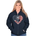thumbnail image 1 of Betty Boop Heart Patriotic Vintage Zip Hoodie Sweatshirt Women Brisco Brands S, 1 of 6