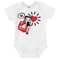 thumbnail image 1 of Betty Boop Heart and Lipstick Stain Bodysuit Jumper Girls Infant Baby Brisco Brands NB, 1 of 6