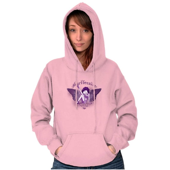 Betty Boop Heartbreaker Tattoo Hoodie Sweatshirt Women Brisco Brands S