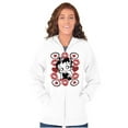 thumbnail image 1 of Betty Boop Hearts and Kisses Zip Hoodie Sweatshirt Women Brisco Brands M, 1 of 6