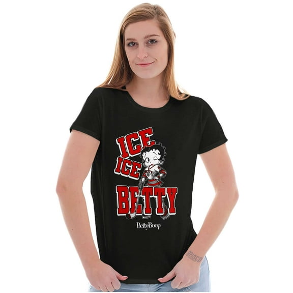 Betty Boop Hockey Ice Ice Baby Women's T Shirt Ladies Tee Brisco Brands L