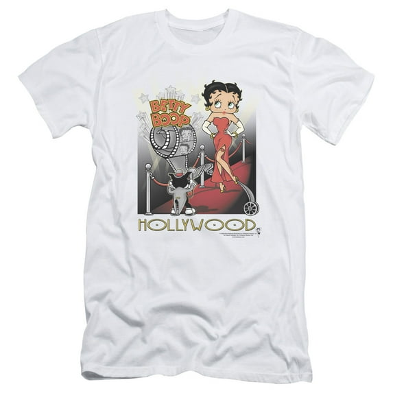 Betty Boop Hollywood S/S Adult 30/1 T-Shirt White
