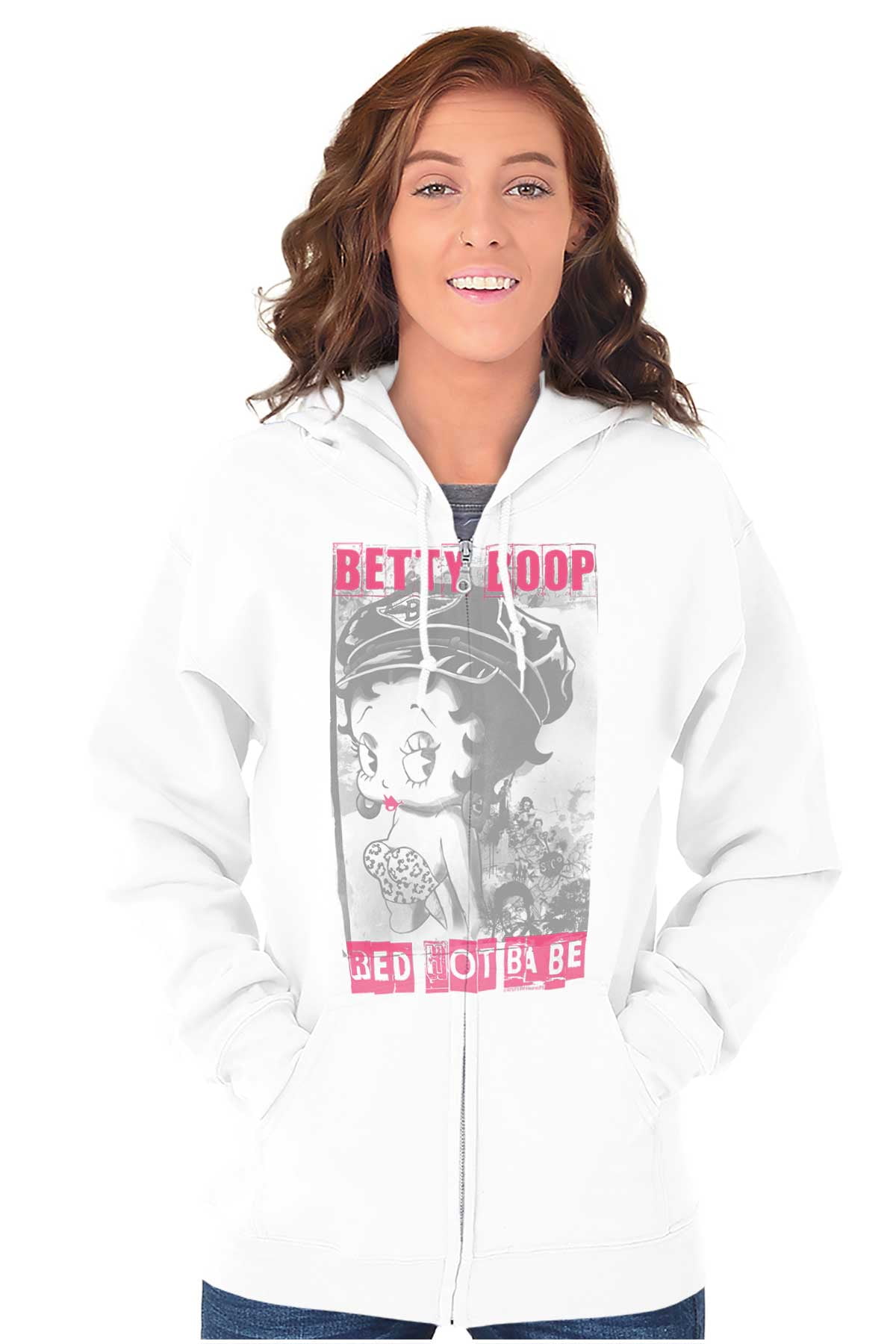 Betty Boop Hot Babe Sex Symbol Cute Zip Hoodie Sweatshirt Women
