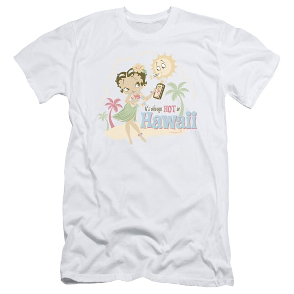 Betty Boop - Hot In Hawaii - Slim Fit Short Sleeve Shirt - Small