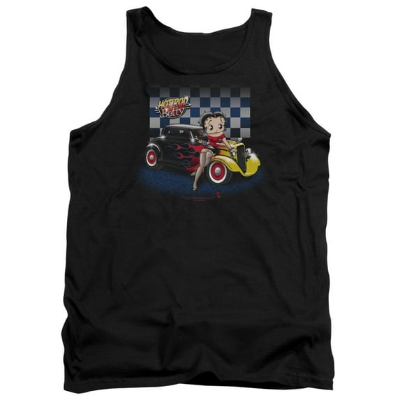 Betty Boop Hot Rod Boop Adult Tank Top Black