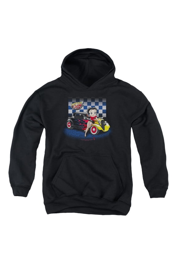 Betty Boop - Hot Rod Boop - Youth Hooded Sweatshirt - Medium