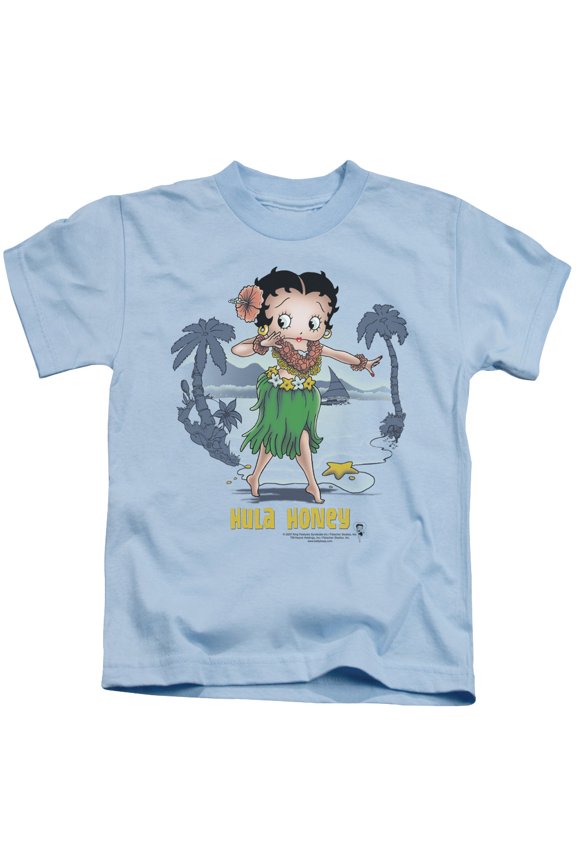 Betty Boop - Hula Honey - Juvenile Short Sleeve Shirt - 4