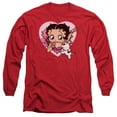 thumbnail image 1 of Betty Boop I Love Betty Long Sleeve T-Shirt Adult 18/1 Red, 1 of 1