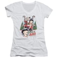thumbnail image 1 of Betty Boop I Want It All Junior Women's T-Shirt V-Neck White, 1 of 1