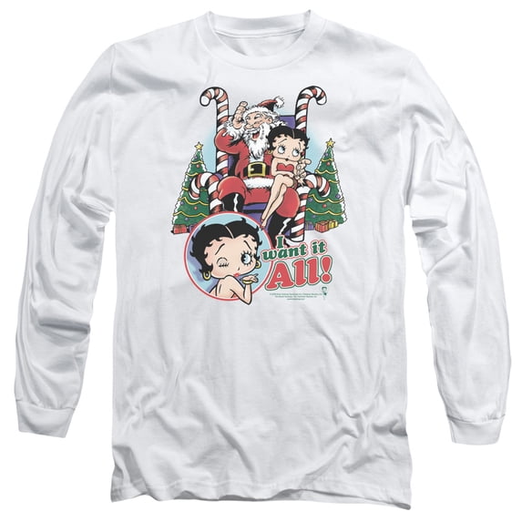 Betty Boop - I Want It All - Long Sleeve Shirt - Medium