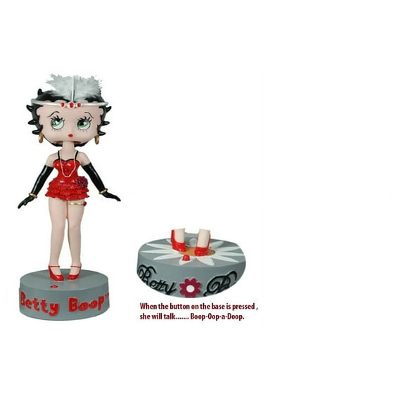 Betty Boop IC Talking BobbleHead Full Body Polyresin Figure Doll Bobble Wobble Head Flapper