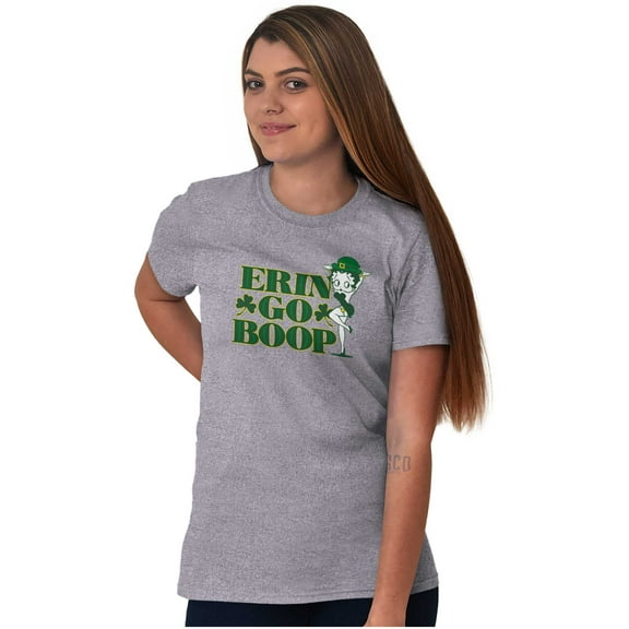 Betty Boop Irish St Patricks Day Women's Graphic T Shirt Tees Brisco Brands S