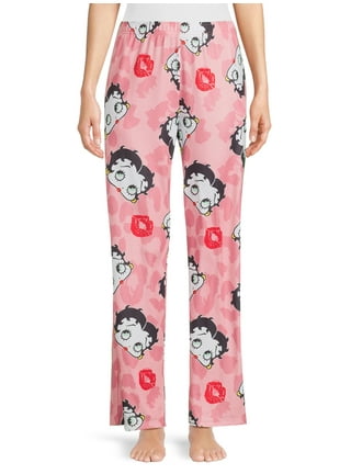 Betty Boop One Piece Footed PJs Sleepwear Pajamas Womens Zipper Black  Fleece Med