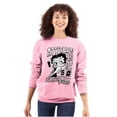 thumbnail image 1 of Betty Boop Kanji Hashtag Attitude Women Crewneck Sweatshirt Brisco Brands S, 1 of 6