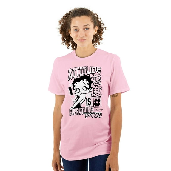 Betty Boop Kanji Hashtag Attitude Women Plus Size Graphic Tee Tees Brisco Brands 4X