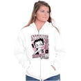 thumbnail image 1 of Betty Boop Kanji Hashtag Attitude Zip Hoodie Sweatshirt Women Brisco Brands S, 1 of 5