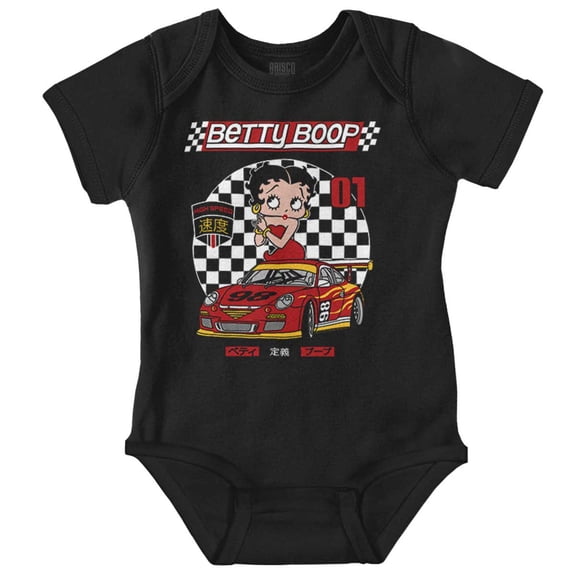 Betty Boop Kanji Racecar Cartoon Bodysuit Jumper Girls Infant Baby Brisco Brands 24M