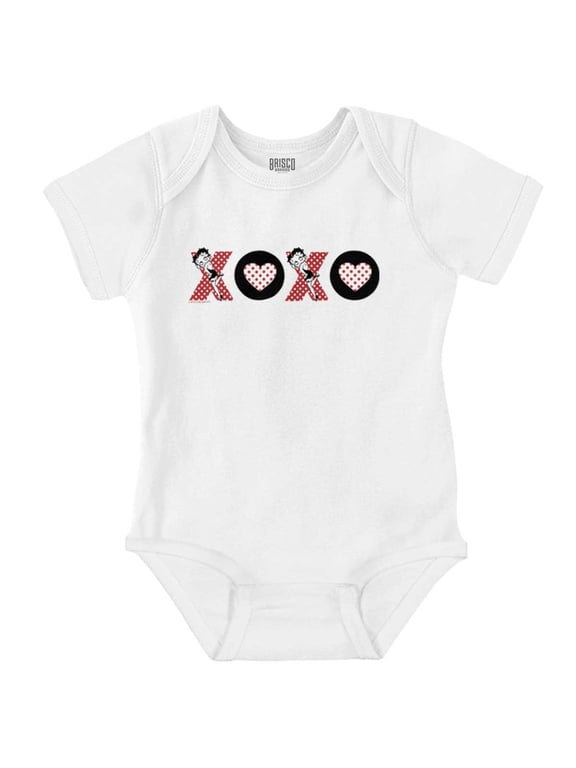 Betty Boop Kisses and Hugs XO Cute Bodysuit Jumper Girls Infant Baby Brisco Brands 12M