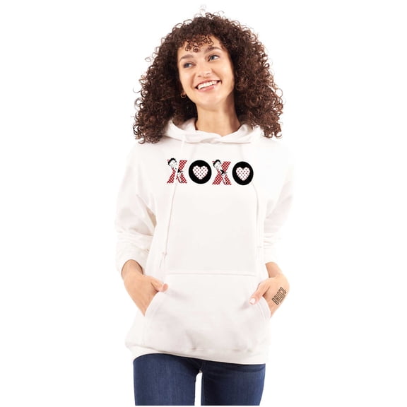 Betty Boop Kisses and Hugs XO Cute Women Plus Size Hoodie Brisco Brands 2X