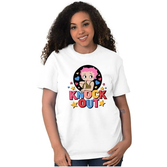 Betty Boop Knock Out Cute Cutie Women's Graphic T Shirt Tees Brisco Brands M