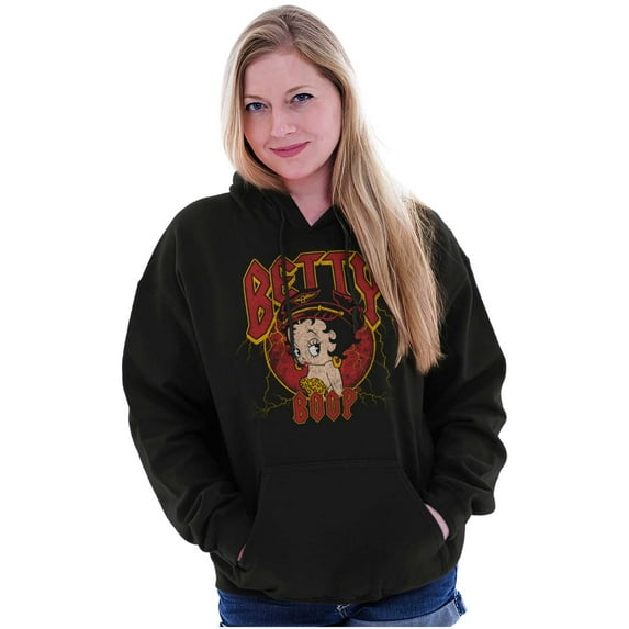 Betty Boop Leopard Print Cutie Hoodie Sweatshirt Women Brisco Brands M
