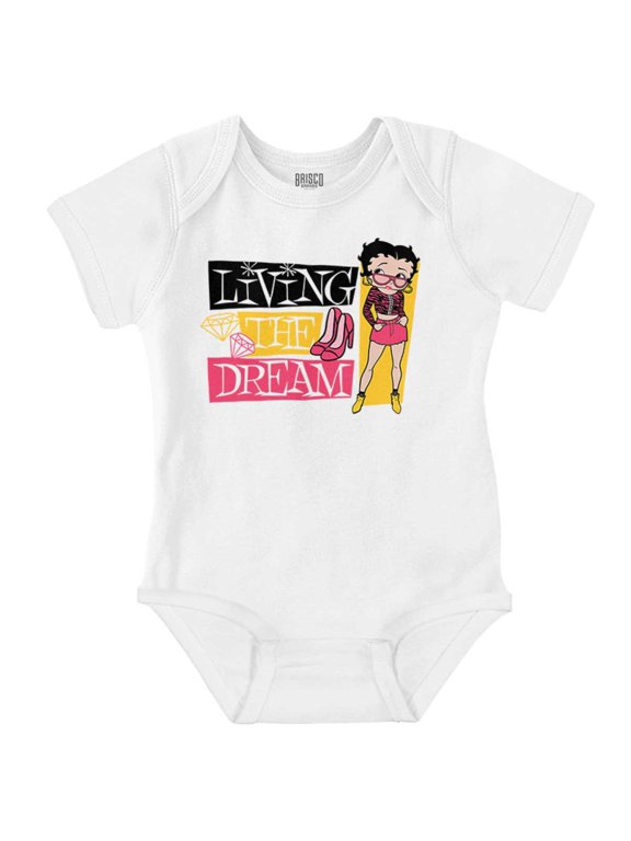 Betty Boop Living the Dream Cute Bodysuit Jumper Girls Infant Baby Brisco Brands 12M