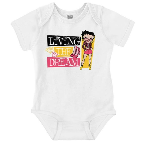 Betty Boop Living the Dream Cute Bodysuit Jumper Girls Infant Baby Brisco Brands 18M