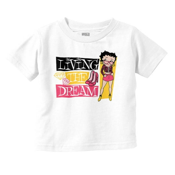 Betty Boop Living the Dream Cute Youth T Shirt Tee Girls Infant Toddler Brisco Brands 2T