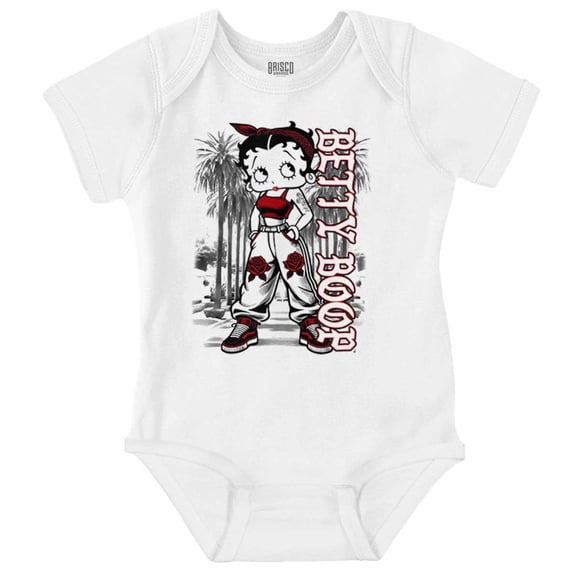 Betty Boop Los Angeles Cartoon Baby Girl Short Sleeve Printed Bodysuit Brisco Brands 18M
