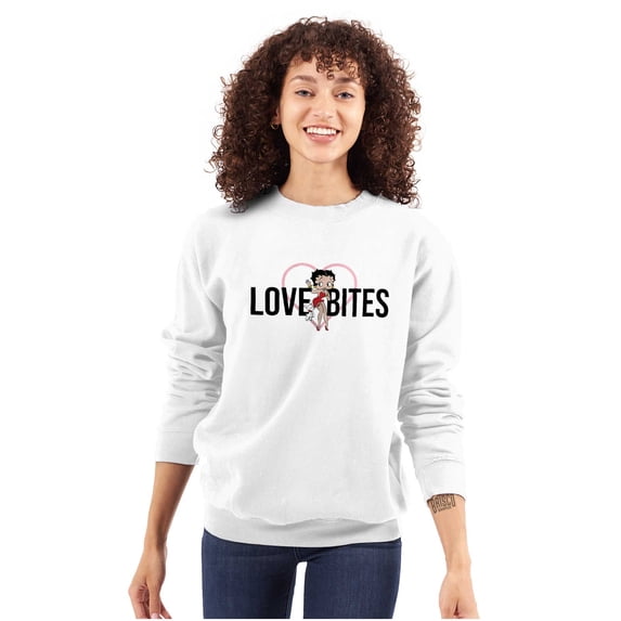 Betty Boop Love Bites Single Girls Women Plus Size Sweatshirt Brisco Brands 3X