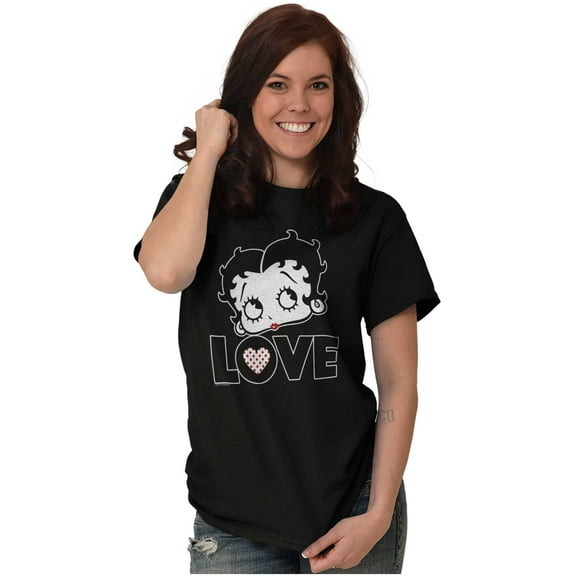 Betty Boop Love Cute Girly Cartoon Women Plus Size Graphic Tee Tees Brisco Brands 2X