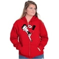 thumbnail image 1 of Betty Boop Love Heart Exclamation Zip Hoodie Sweatshirt Women Brisco Brands M, 1 of 6