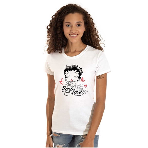 Betty Boop Love Hearts Cute Women's T Shirt Ladies Tee Brisco Brands X