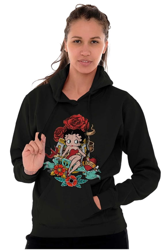 Love Horseshoe Tattoo Women Plus Size Hoodie Brisco Brands 2X