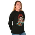 thumbnail image 1 of Betty Boop Love Horseshoe Tattoo Women Plus Size Long Sleeve Tee Brisco Brands 2X, 1 of 5