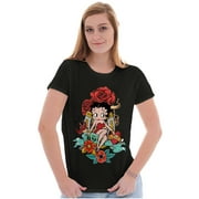 Betty Boop Love Horseshoe Tattoo Womens T Shirt Ladies Tee Brisco Brands M