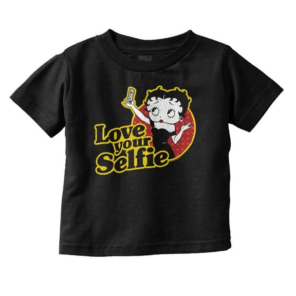 Betty Boop Love Your Selfie Cute Youth T Shirt Tee Girls Infant Toddler Brisco Brands 12M
