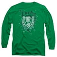 thumbnail image 1 of Betty Boop Lucky Boop Long Sleeve T-Shirt Adult 18/1 Kelly Green, 1 of 1