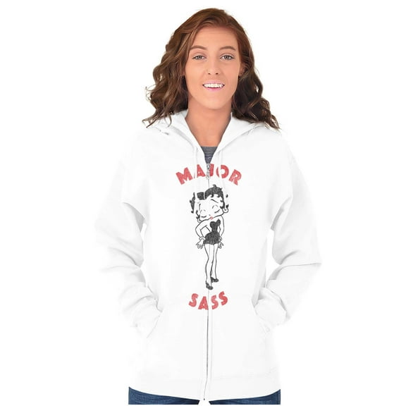 Betty Boop Major Sass Attitude Women Plus Size Zipper Hoodie Brisco Brands 4X