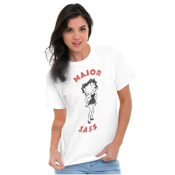 Betty Boop Major Sass Attitude Women's Graphic T Shirt Tees Brisco Brands S