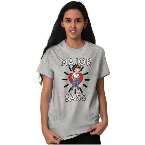 Betty Boop Major Sass Cute Sassy Women's Graphic T Shirt Tees Brisco Brands S