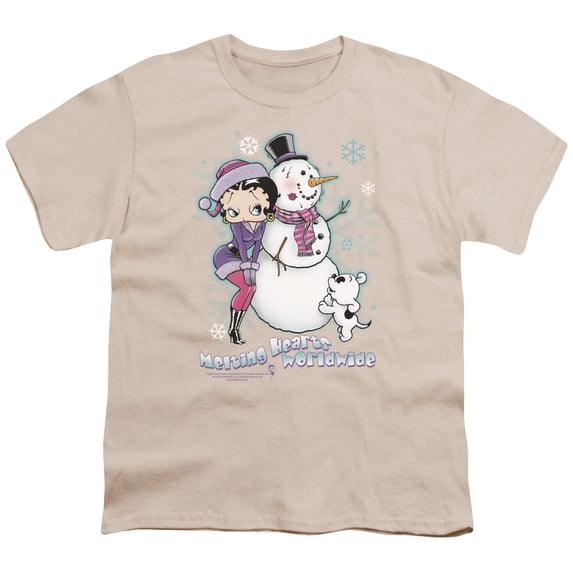 Betty Boop - Melting Hearts - Youth Short Sleeve Shirt - Medium