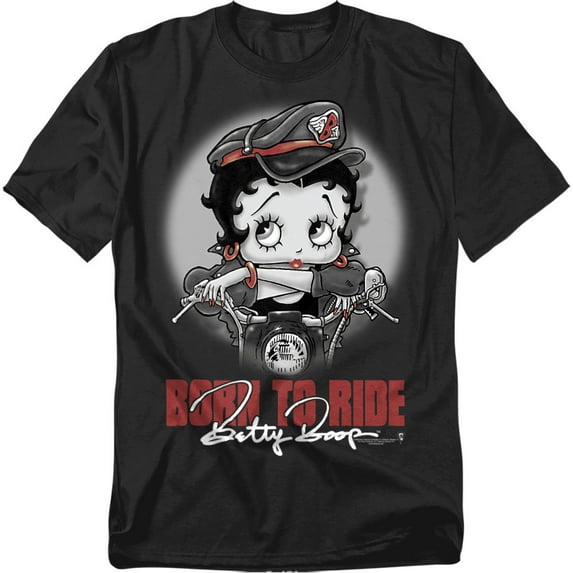 Betty Boop T-Shirt Born To Ride Unisex Graphic Tee For Men & Women