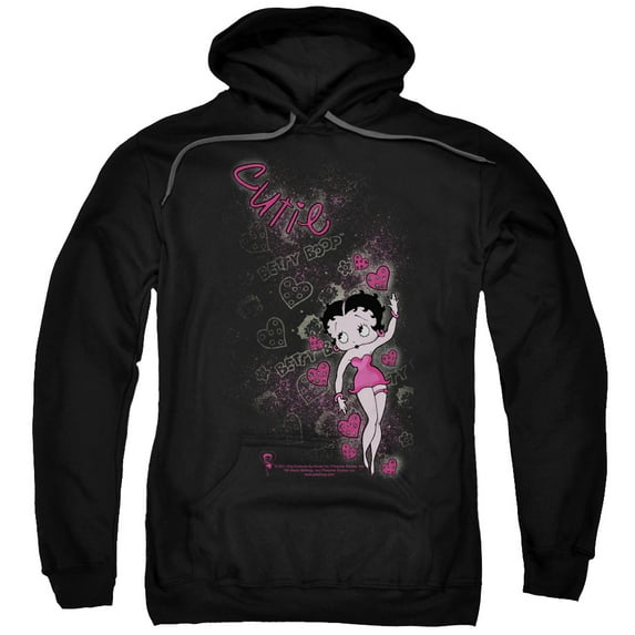 Betty Boop Men's Cutie Hooded Sweatshirt Black