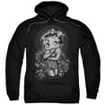 thumbnail image 1 of Betty Boop Men's  Fashion Roses Hooded Sweatshirt Black, 1 of 2