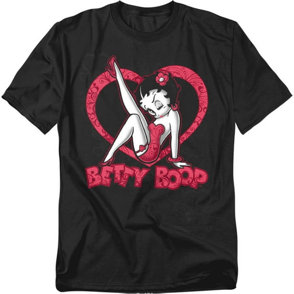 Betty Boop T-Shirt Scrolling Hearts Unisex Graphic Tee For Men & Women
