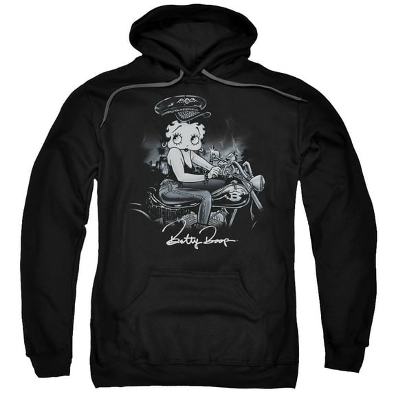 Betty Boop Men's Storm Rider Hooded Sweatshirt Small Black