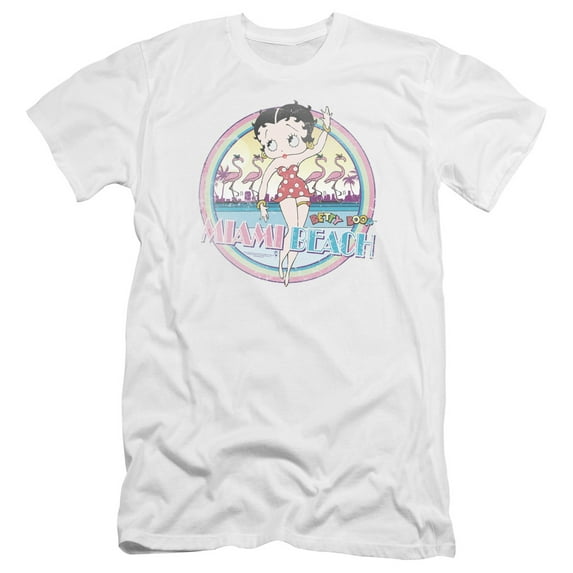 Betty Boop - Miami Beach - Premium Slim Fit Short Sleeve Shirt - Small