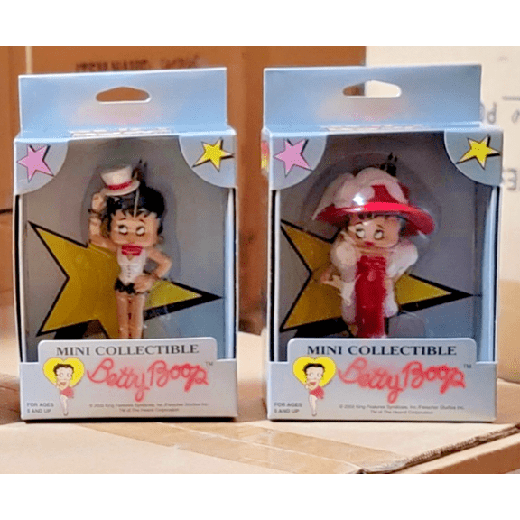 Betty Boop Mini Collectible 4" Tall Doll Vintage Y2K Antique 2000's 2pcs