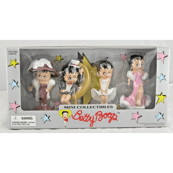 Betty Boop Mini Collectible 4" Tall  Doll Vintage Y2K Antique 2000's Box of 4 Y2K